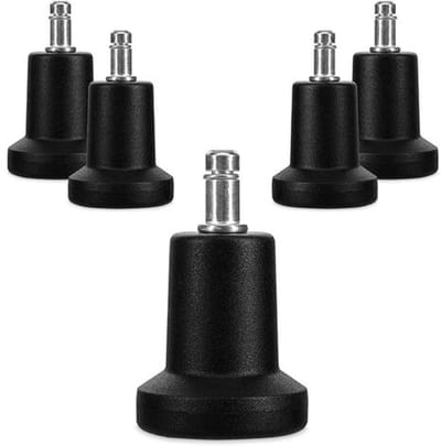 TOVBMUP Set van 5 Bureaustoel Glijders - Vervang Wieltjes - 11/22 mm - Zwart