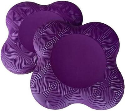 Kniebeschermer Kussen - Fitness Pad - Comfortabel Trainen - Ergonomische Vorm - 20 x 20 x 2 cm - Paars