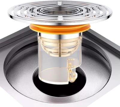 Afvoerstopper Badkamer - Vloerafvoer Stop - Voorkomen Verstoppingen - Verwijderbare Filtermand - 33-45 mm - Zilver