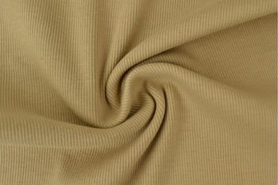 Rib boordstof - Donker beige - 1 meter - Per meter - 60cm breed