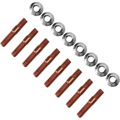8 Stuks M8 1.25 Schroefdraad Turbo Studs Kit 8mm Metaallegering Hoge Drukbestendig Uitlaatspruitstuk Studbout Moer Hardware