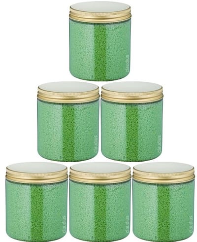 Badkaviaar Eucalyptus - 200 gram - Pot met gouden deksel - set van 6 stuks - bad parels voor in bad