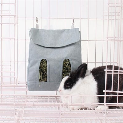 Hangende Zak Voeder Hooizak Houder Voederdispenser Container voor Konijn Cavia Kleine Dieren Huisdier L