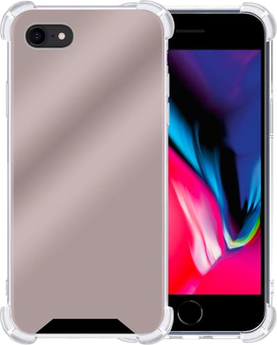 Hoesje - Geschikt voor Apple iPhone SE (2022) - Sterk & Shockproof - Siliconen Shock Case - Hoes Cover - Telefoonhoes - Rosé goud
