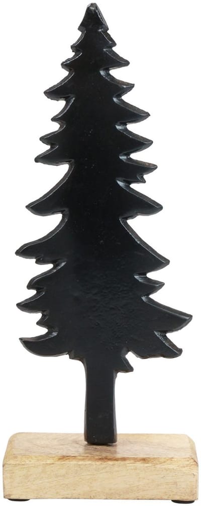 Kerstdecoratie kerstboom hout metalen tafeldecoratie H27cm