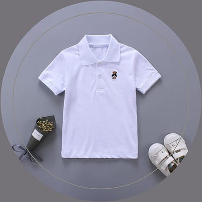 Pique Katoen Elastisch Zomer Kinderkleding Puur Katoen Kinder T-shirt met Korte Mouwen Effen Kleur voor Jongens en Meisjes 115cm gray