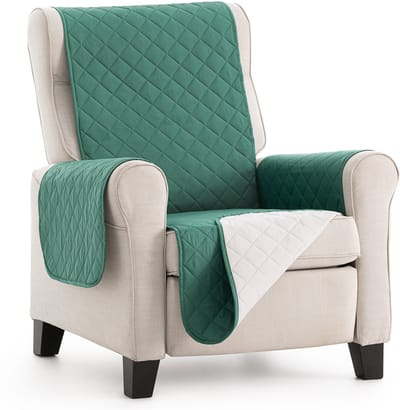 Belmarti Duo fauteuilbeschermer - 55 cm - Groen/Ivoor