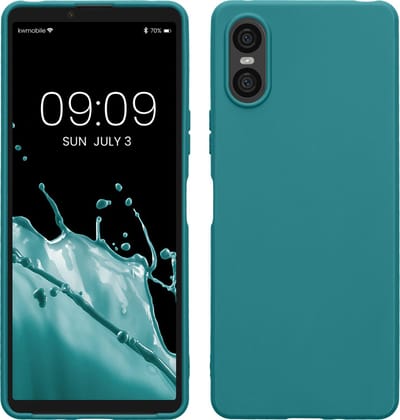 kwmobile telefoonhoesje geschikt voor Sony Xperia 10 VI - Hoesje voor smartphone - Back cover in mat petrol
