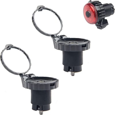 2-pack mini fietsspiegels stuuruiteinden, 360° verstelbare fietsspiegels , achteruitkijkspiegel, opvouwbare fietsstuurspiegels, verstelbare groothoek fietsstuur, HD-glas, bolle achteruitkijkspiegel voor veilig fietsen stuur universele - Cyslmuk®
