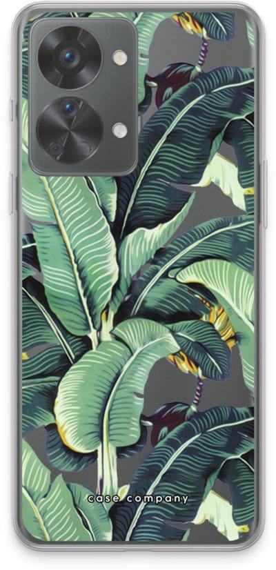 Case Company® - Hoesje geschikt voor OnePlus Nord 2T hoesje - Bananenbladeren - Soft Cover Telefoonhoesje - Bescherming aan alle Kanten en Schermrand