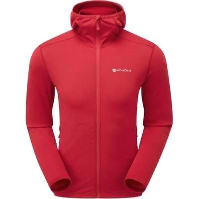Montane Protium Lite Fleece Met Kap Rood XL Man