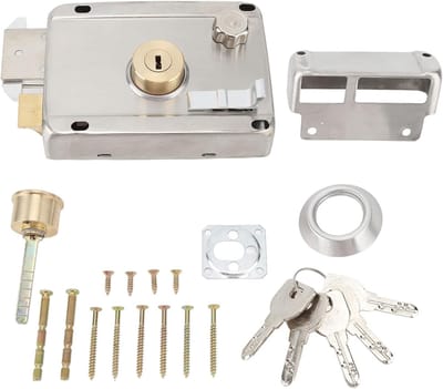 Mechanisch Deurslot - Cilinderslot Buiten - Beveiliging Huis - Roestvrij Staal - 1 Stuks - Zilver
