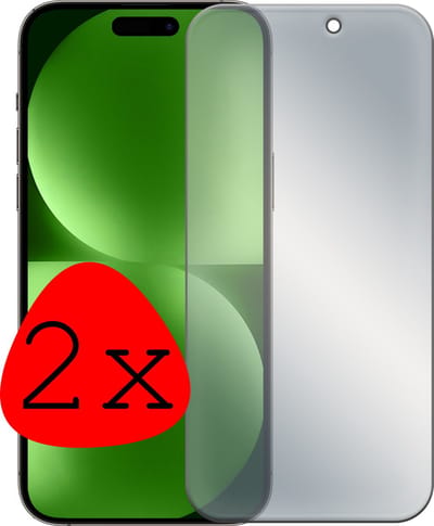 Screenprotector - 2 Stuks Geschikt voor Apple iPhone 15 Pro - Privacy Filter - Beschermglas - Gehard Glas - Tempered Glass - Screen Protector