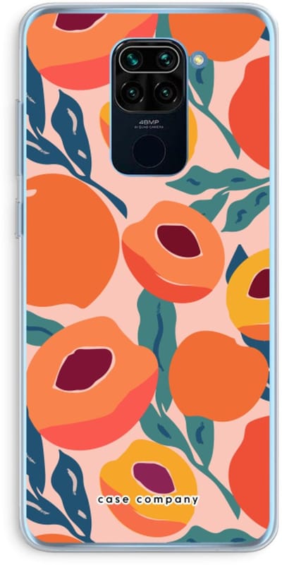 Case Company® - Hoesje geschikt voor Xiaomi Redmi Note 9 hoesje - Perzik - Soft Cover Telefoonhoesje - Bescherming aan alle Kanten en Schermrand