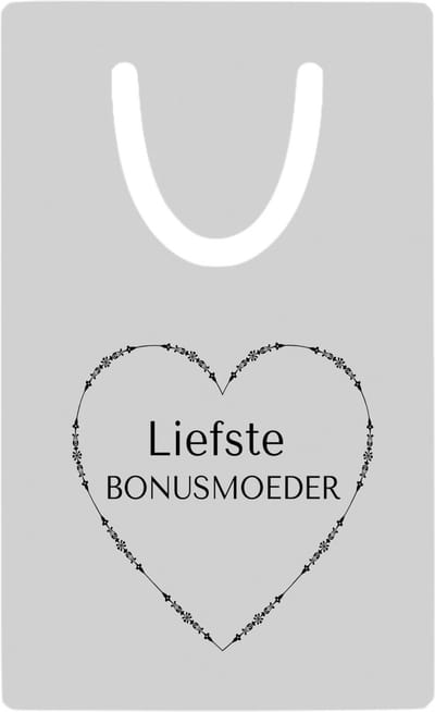 Hacebo® - liefste bonusmoeder metalen boekenlegger - Mama - de liefste bonusmoeder - Moeder cadeautjes - moederdag - verjaardag - geschenk - kado - moeder artikelen Bladwijzer boekenleggers - 7.6 cm x 5cm
