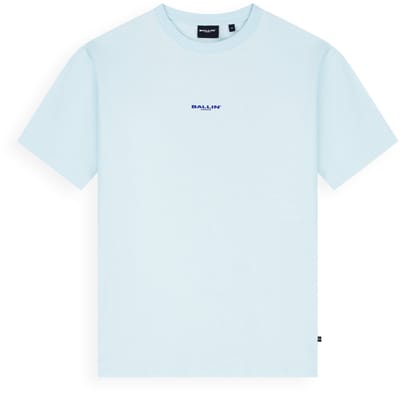 Ballin Amsterdam - Jongens Loose fit T-shirts Crewneck SS - Light Blue - Maat 16