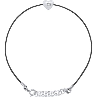 Diamond Bracelet HART 0,030 cts Nylon Black 925