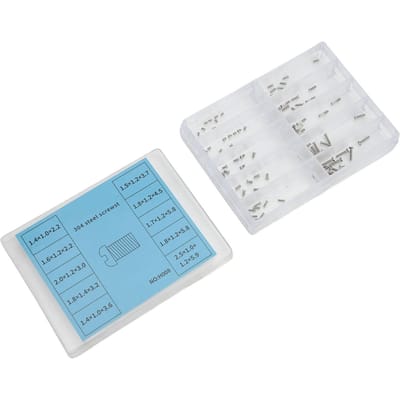 Mini Schroevenset Kleine Zelfborende H-vormige Elektronische Schroeven Assortiment Kit voor Zonnebril Horloge Reparatie Roestvrij Staal