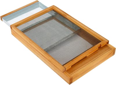 Bijenkorf Bodemplaat - Bijenkast Bodem - Bijenhouden - Afgeschermd met gaas - 8 Frame - Natuurlijk