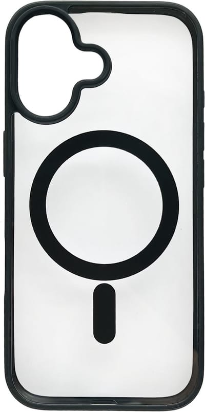 Hoesje Geschikt voor Apple iPhone 17 - Zwart - Casemania Magnetisch Bumper Back Cover Geschikt voor MagSafe - Zachte TPU Rand en Krasbestendige Transparante Achterkant Back Cover