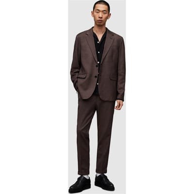 AllSaints Lowdes Trouser Oxblood Red Size: 30 | Tailored Pants Outlet | Heren | Bruin