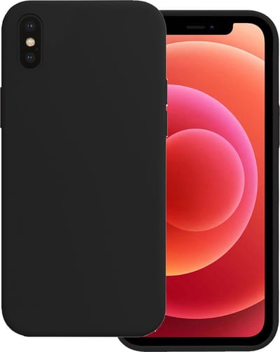 Hoesje Geschikt voor Apple iPhone Xs - Sterk & Shockproof - Hoes Cover - Siliconen Case - Zwart