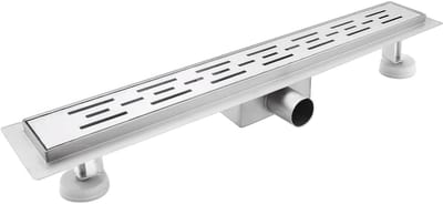 Dailygoods- Douchegoot 40 cm - Roestvrij Stalen Douchegoot - Geurblokkerende Sifon - Haarfilter - Snelle Afvoer - Hoogwaardige Materialen - Afvoerputje