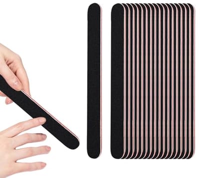 Dubbelzijdige nagelvijlen 100/180 - 20 stuks, Professionele wasbare en herbruikbare nagelvijlen voor manicures