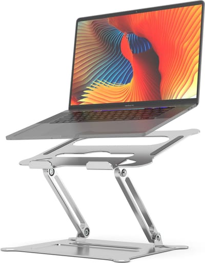 Douxe Laptop Standaard – Verstelbaar & Ergonomisch – t/m 17 Inch – Inklapbare Aluminium Laptop Houder – Laptopstandaarden