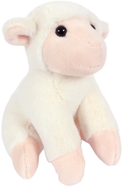 Pia Toys Knuffeldier Schaap/lammetje - zachte pluche stof - premium kwaliteit knuffels - wit - 12 cm - Schapen