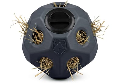 Excellent Horse Slowfeeder Paard - Hooinet Paarden - Interactief Paardenspeelgoed - Voederbal voor Paarden - 42x40x38 cm - Feed & Play Ball - Zwart