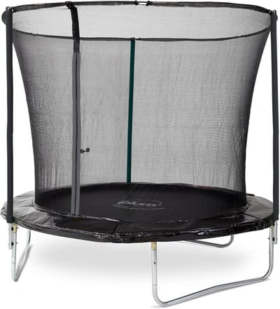 Trampoline met Veiligheidsnet - Buitenspeelgoed Kinderen - Buiten Plezier - Veilige Behuizing in Veren - 24 Meter Diameter - Zwart