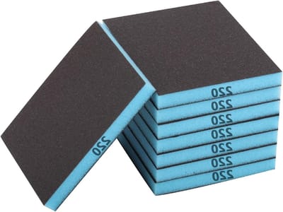 Flexibele Schuurblokken 220 Grit - Nat en Droog Schuurpads voor Hout, Metaal en Kunststof - 8 Stuks