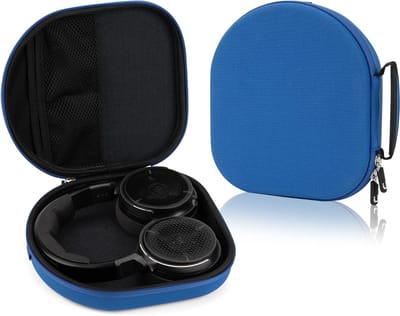 Draagtas voor Hoofdtelefoon Geschikt voor Sennheiser PXC 550-II, Corsair Virtuoso PRO en JBL Live 650BTNC, Hard Shell Beschermende Reiszak met Kabelopslag (Blauw)