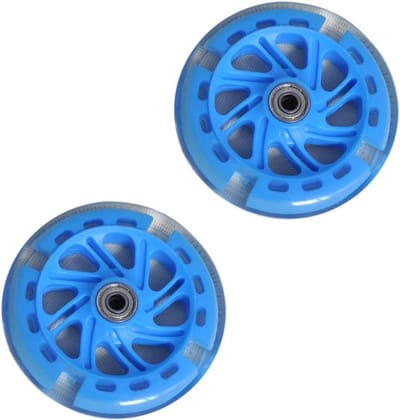 Kinderfiets Wielen - Hulpwielen Set - Leren Fietsen - Lichtgevend en Stil - 12 x 12 CM - Blauw