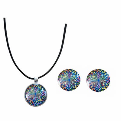 2-Delig Ketting en Clip Oorbellen Spiro-geen gaatje - Charme Bijoux