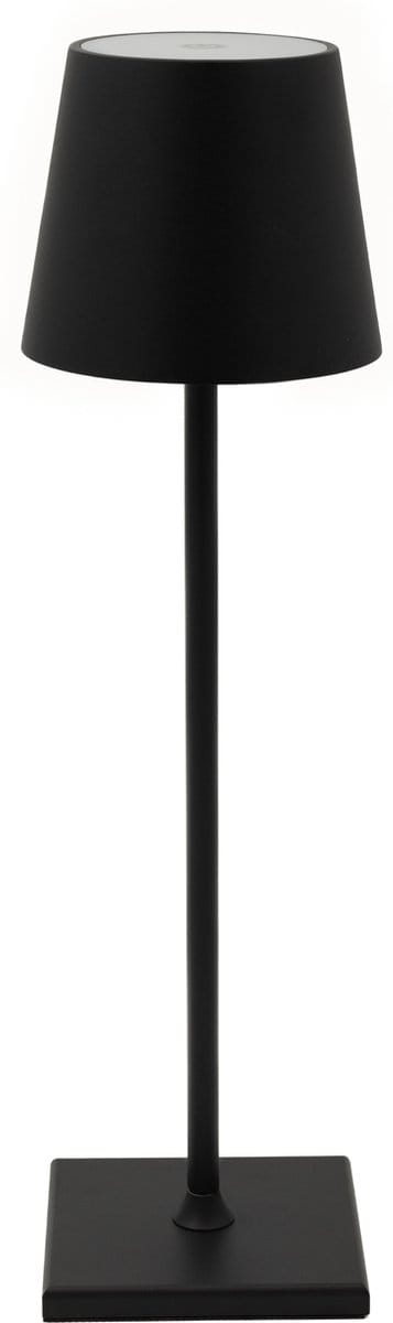 Luxus Europe - Tafellamp Touch Fleur Zwart - Draadloze LED Tafellamp Binnen - USB-C Oplaadbaar - Touchbediening - Dimbaar
