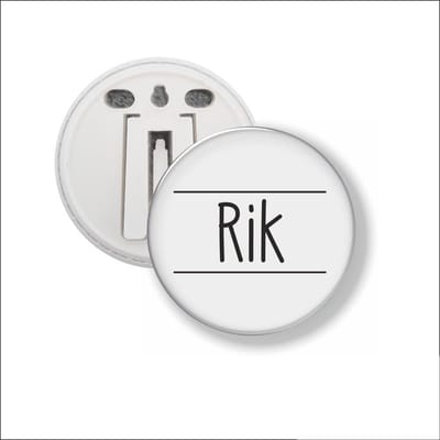 Button Met Clip 58 MM - Rik