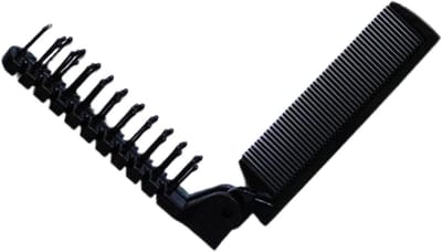 Opvouwbare Kam - Reiskam Dubbele Kop - Dagelijkse Verzorging - Antistatische Werking - 20 cm Lengte - Zwart