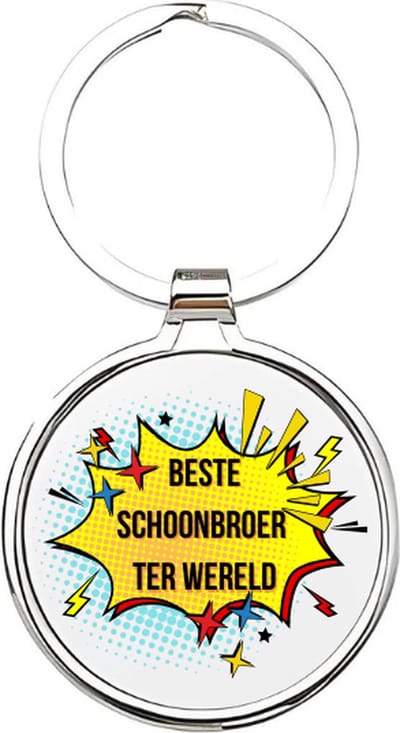 Akyol - beste schoonbroer ter wereld Sleutelhanger - Schoonbroer - de leukste schoonbroer - schoonbroer sleutelhanger - grote broer sleutelhanger - sleutelhanger broer - familie sleutelhanger - cadeautje - broer cadeau - boy - 4 x 7,5 CM