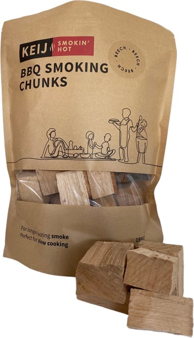 Keij Kamado BBQ smoking chuncks beech - 1500 gram