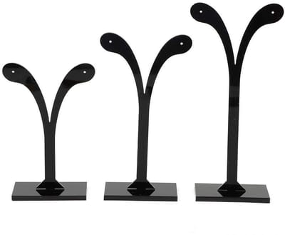 Dailygoods- Display Houder - 3-Delige Sieradenhouder - Decoratieve Organizer - Vierkante Vorm - Hoge Stabiliteit - Ornamenten Effect - Sieradenstandaard