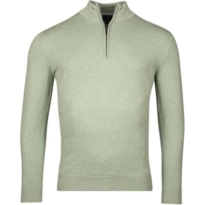 Baileys Trui Half Zip Single Knit Near Uni Color Misty Green Melange / male