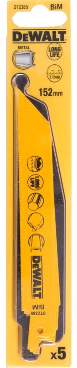 DeWalt DT2385-QZ Serie - Reciprozaagblad - Bimetaal - 152mm - Metaalbewerkingen