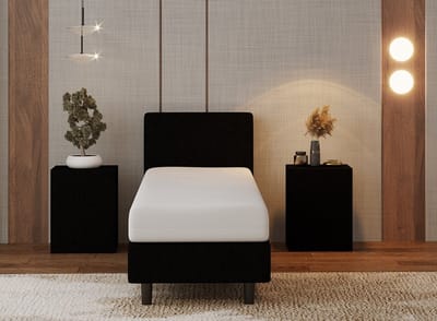 Nessa® - 70x200 Boxspring Bjorn - Zwart - Inclusief 20cm dik HR45 Koudschuim Comfort matras