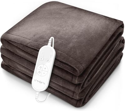 Warmtedeken van Pluche 160 x 120 cm - Elektrische Deken met Uitschakeling en Timerfunctie - 9 Temperatuurstanden - Wasbaar tot 40°C