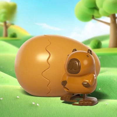 Grappig Springend Ei Klokwerk Speelgoed Model Eendje Capybara Schattig Dierenvormig Speelgoed Feest Entertainment Kinderverjaardagscadeau