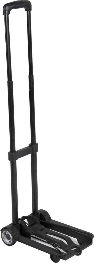 Kinzo - Opvouwbare steekwagen - Met uitschuifbare handgreep - Max. 40 kg - Zwart