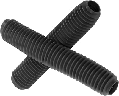 Motorfiets Voorvork Beschermhoezen - 1 Paar Rubber Gaiters voor Schokdempers, Vervangende Stofhoezen voor RM125, DR250 en DRZ400 (Zwart)