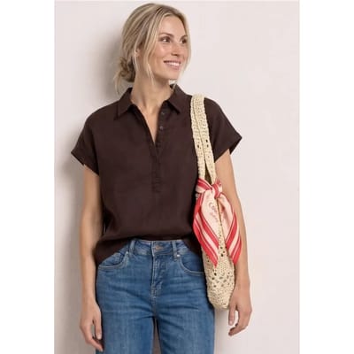 Linnen mix blouse shirt